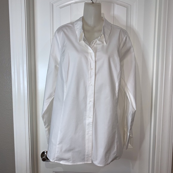 Lane Bryant White Button Up Shirt NWOT - Picture 1 of 3
